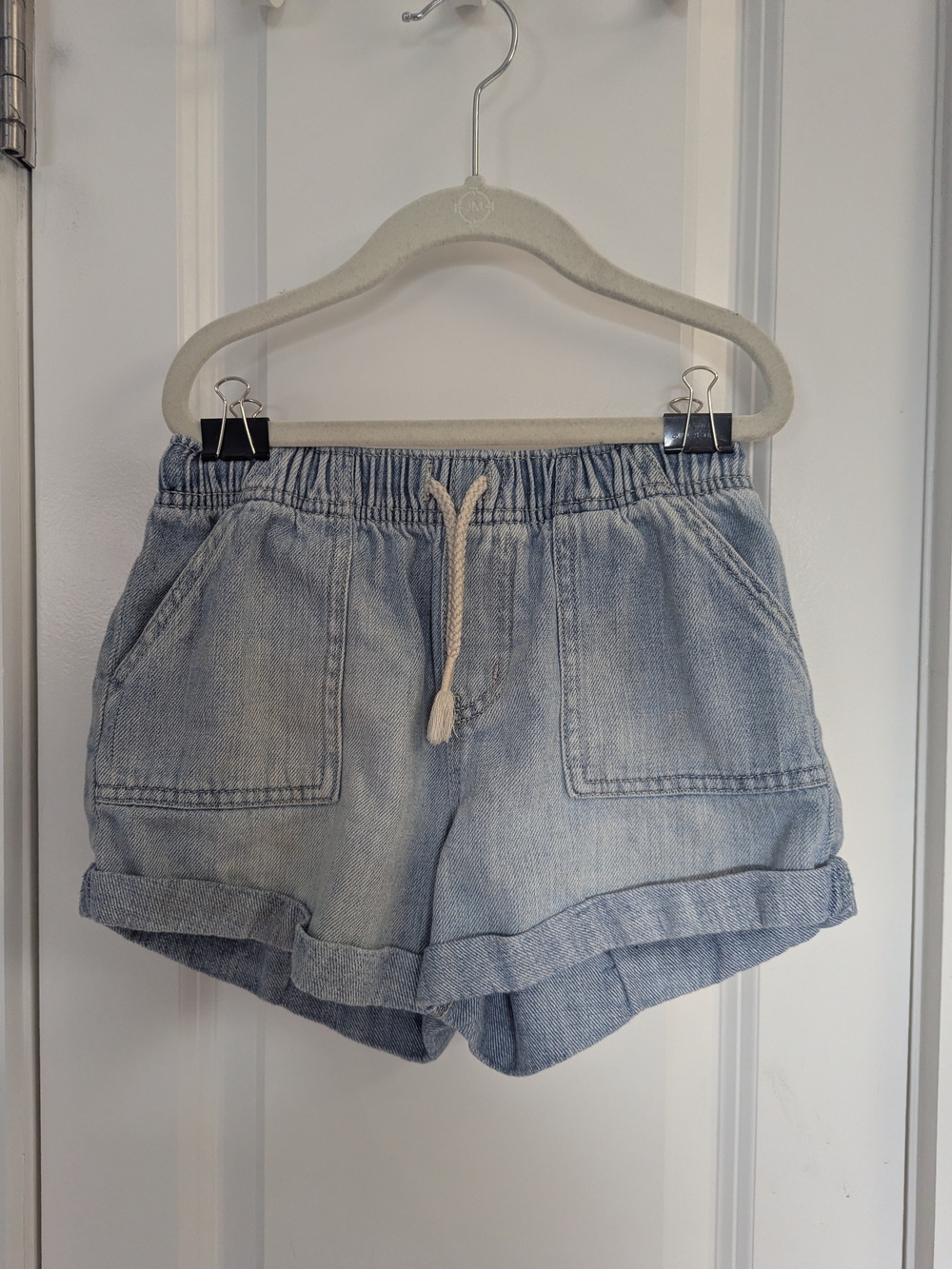 Cat & Jack Light Blue Denim Drawstring Girls' Shorts